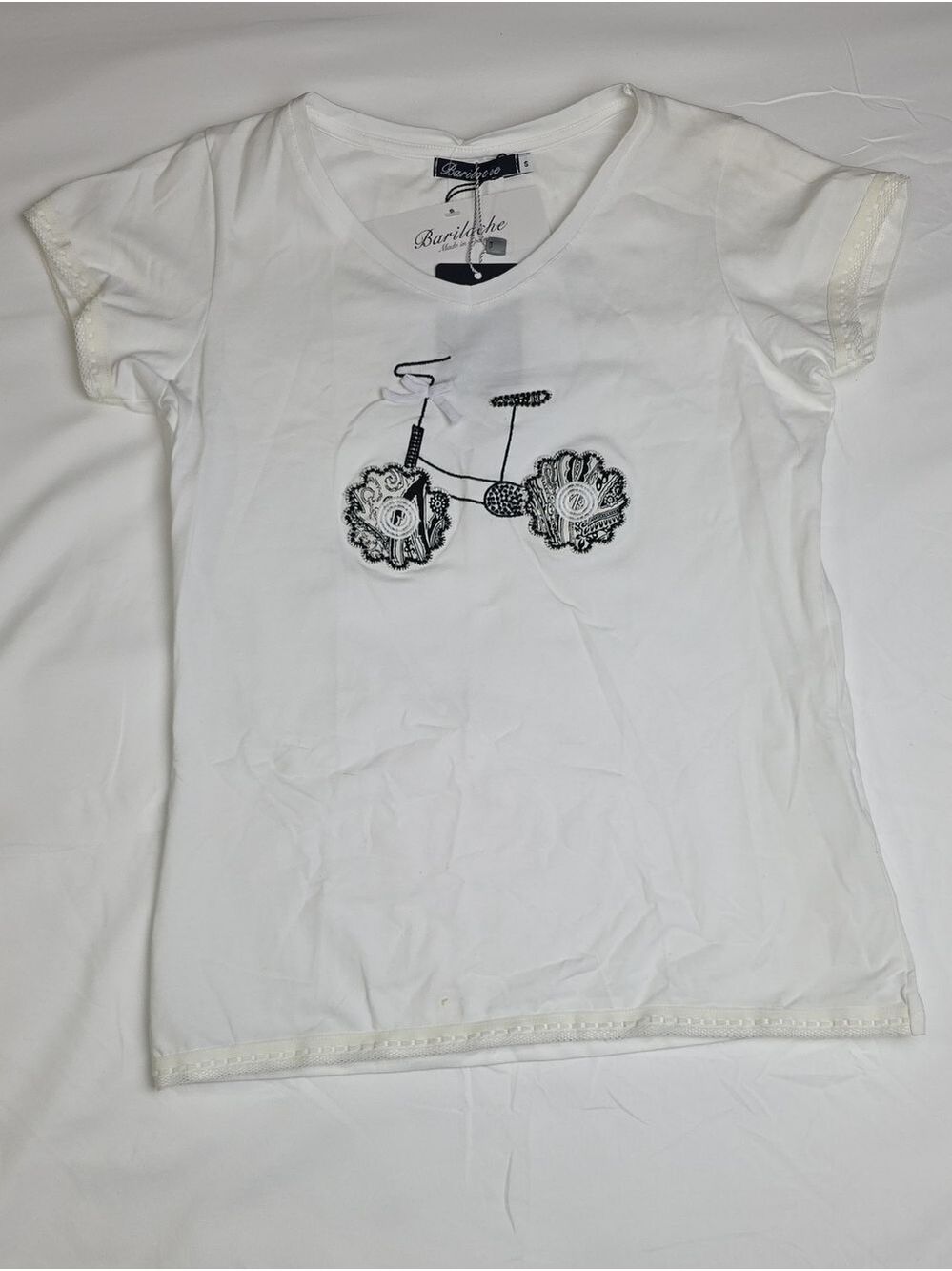 White Bicycle Graphic Tee Small